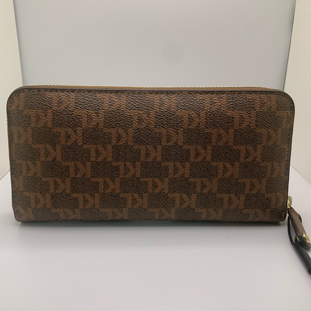 Karl Lagerfeld Paris Maybelle SLG Zip Brown Wallet - Picture 8 of 17
